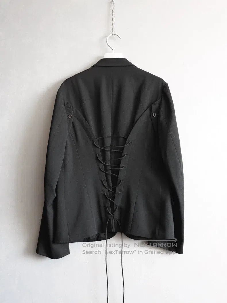Yohji Yamamoto Yohji Yamamoto Drawstring Deconstructed Vertical Jacket Size US M / EU 48-50 / 2 - 1 Thumbnail