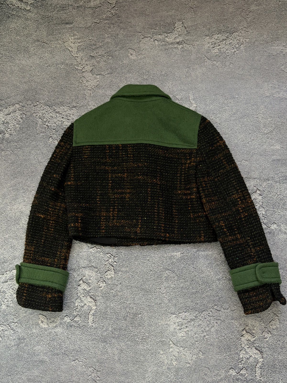 RED Valentino Red Valentino Green Tweed Cropped Jacket IT 40 Size S / US 4 / IT 40 - 9 Thumbnail