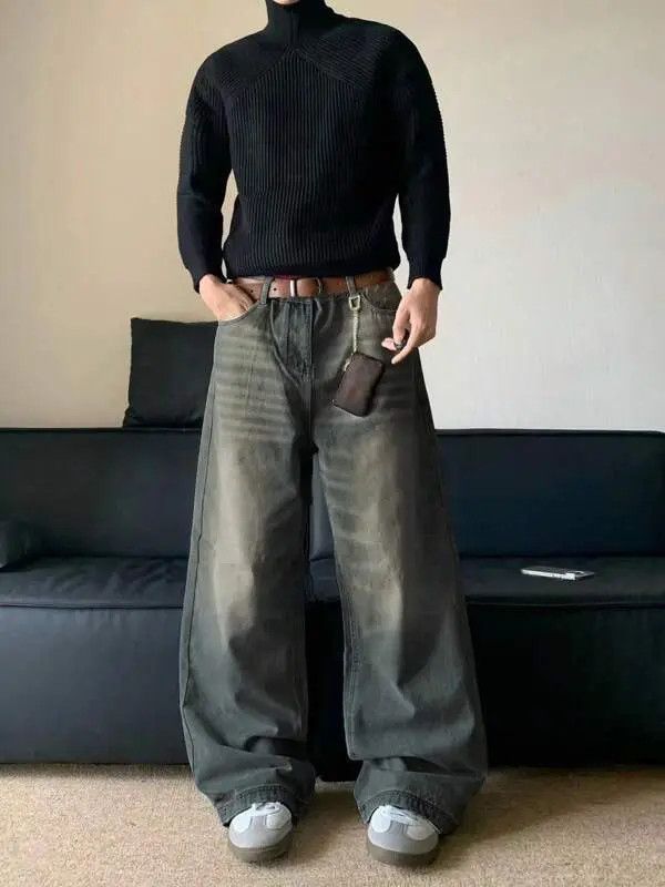 Jean Hirose x Maki Vintage Washed Retro Wide Leg Denim Jeans Size US 34 / EU 50 - 2 Thumbnail