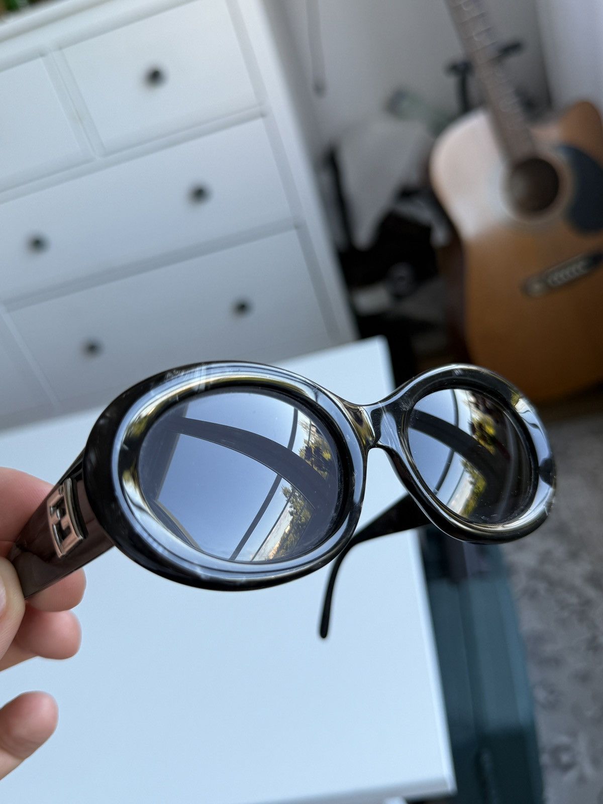 Designer × Fendi × Vintage Vintage 90s Fendi FF logo oval sunglasses designer archive Size ONE SIZE - 5 Thumbnail