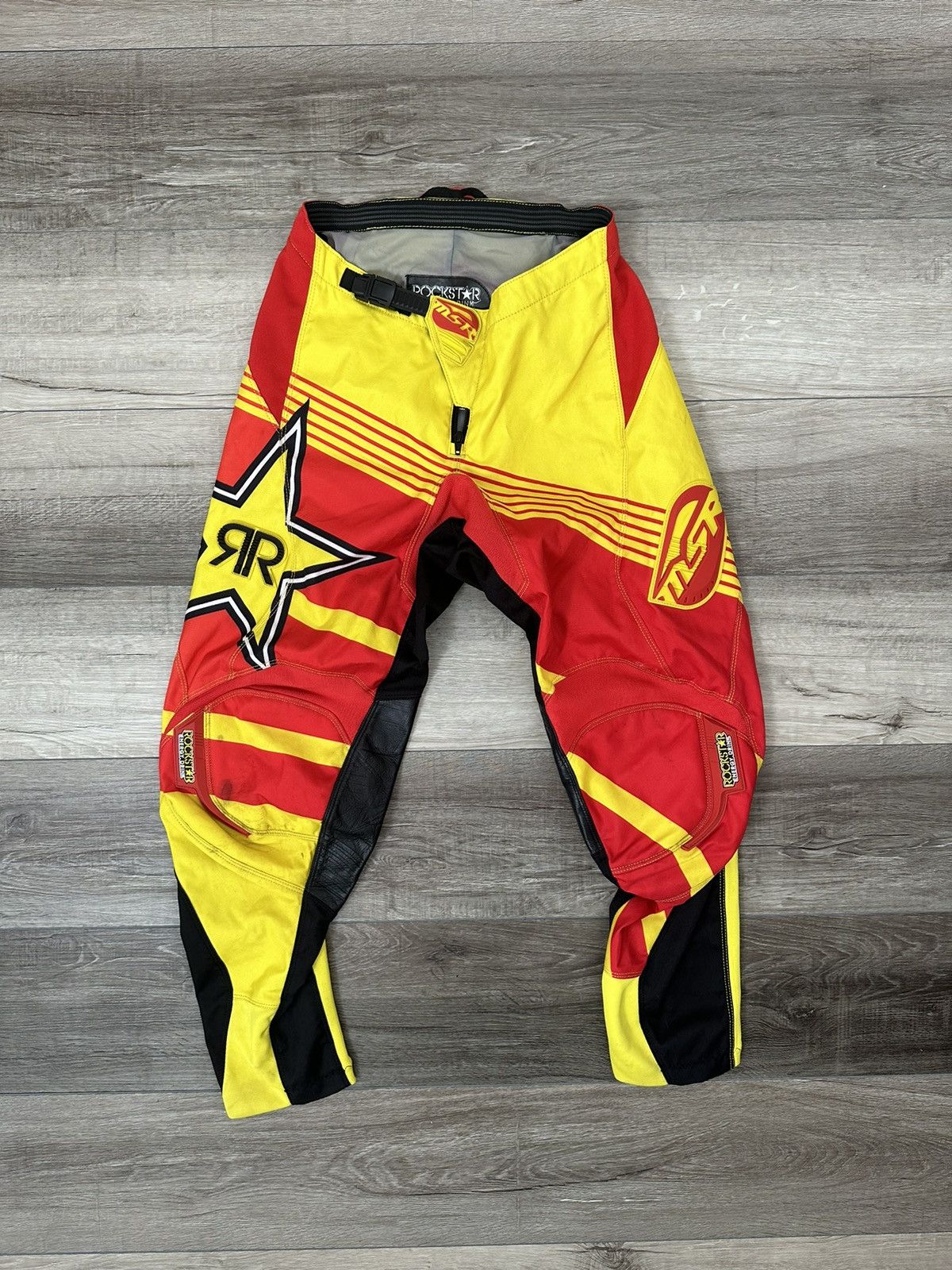 Rockstar Games Rockstar Energy Moto Cross Pants Red + Yellow Sz. 30 Retro Size US 30 / EU 46 - 2 Thumbnail