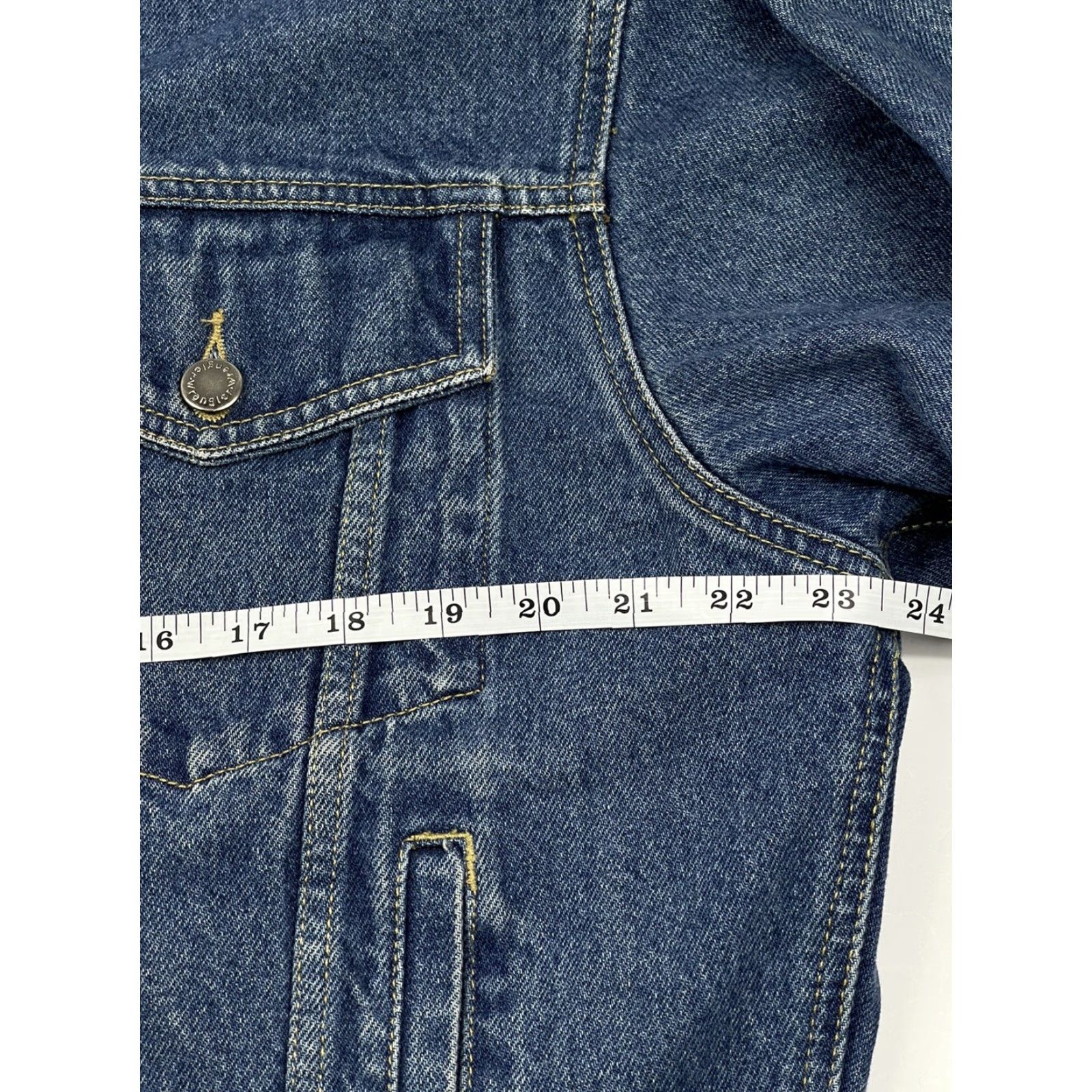 Wrangler VINTAGE Wrangler Hero Denim Trucker Jacket Mens Size L Blue 90s Western Cowboy Biker Coat Size US 33 - 5 Thumbnail