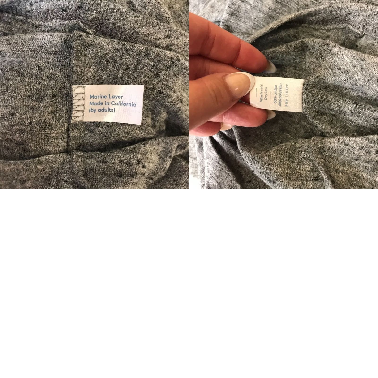 Marine Layer Marine Layer Womens Medium Gray Cotton Blend Shirt Size M / US 6-8 / IT 42-44 - 8 Thumbnail