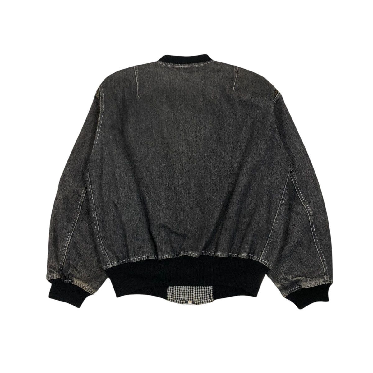 Japanese Brand 🔥VINTAGE DENIM BOMBER JACKET PINK HOUSE ISSEY MIYAKE Size US M / EU 48-50 / 2 - 2 Thumbnail