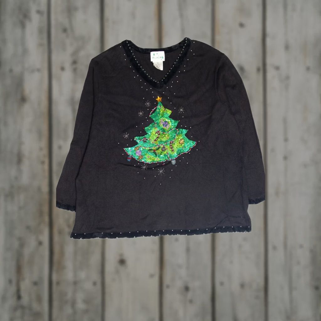 Vintage VINTAGE Black Ugly Christmas Pullover The Quacker Family XS-XXL (XX-Large) Pullover Mens Womens 61955 Size XXL / US 16-18 / IT 52-54 - 1 Thumbnail