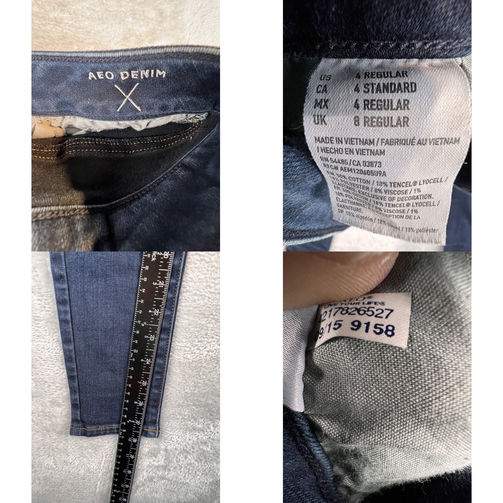 American Eagle Outfitters American Eagle Outfitters Jegging Jeans Distressed Blue Super Stretch Womens Size 4 28x28 Size 28" / US 6 / IT 42 - 8 Thumbnail
