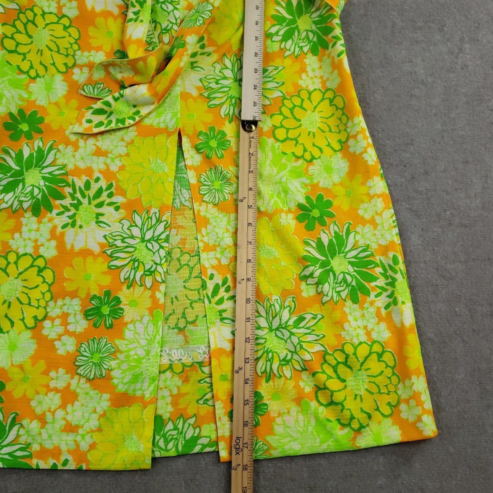 Lilly Pulitzer VINTAGE Lilly Pulitzer Maxi Dress Womens M Green The Lilly Off The Shoulder Sundress Size M / US 6-8 / IT 42-44 - 5 Thumbnail