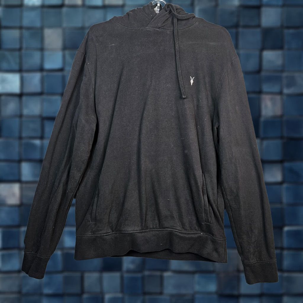 Allsaints ALLSAINTS Hoodie Men Long Sleeve Black Size M Pullover Hooded With Pockets Logo Knit Jersey Crew Neck Size US M / EU 48-50 / 2 - 1 Thumbnail