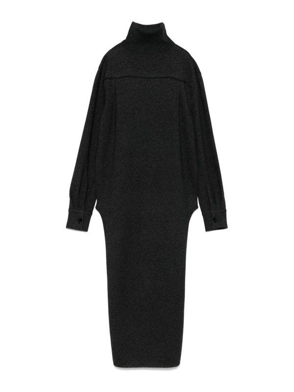 Givenchy o1w1db10326 Long Back High Neck Sweater in Grey Size L / US 10 / IT 46 - 2 Thumbnail
