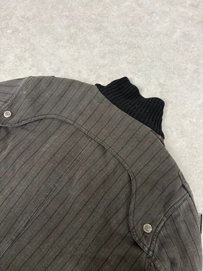 Just Cavalli AW2004 Cavalli Grey Lines Bomber Jacket Size US L / EU 52-54 / 3 - 7 Thumbnail