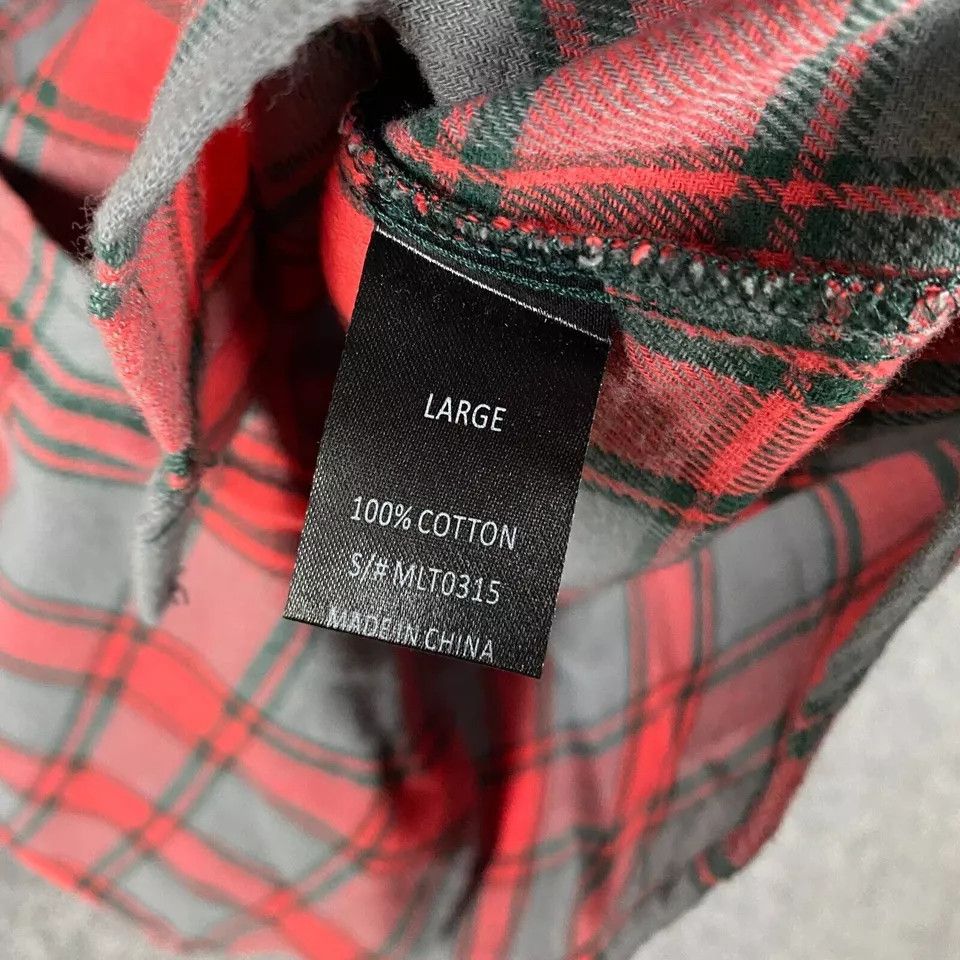Other Emma Flannel Women's Large Plaid Gray Red Cotton Adults L Size L / US 10 / IT 46 - 5 Thumbnail