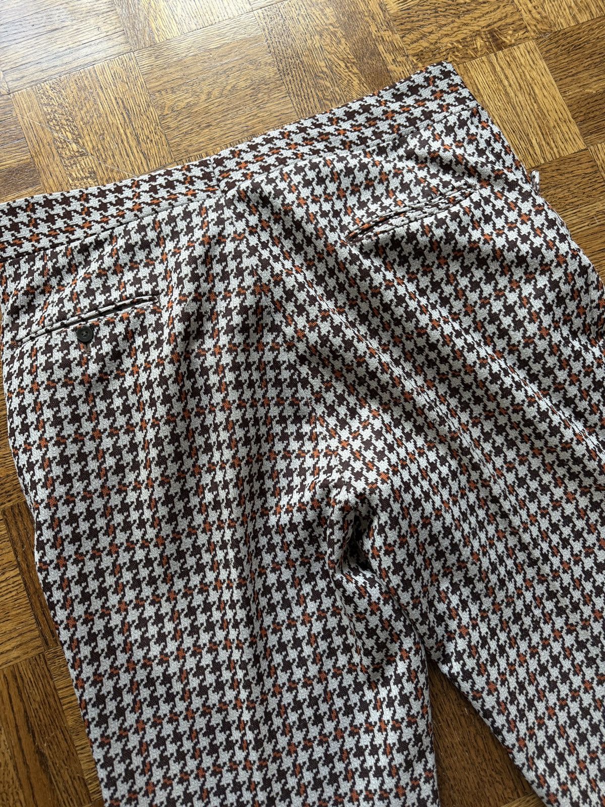 Vintage Vintage 70s Houndstooth Flared Bell Bottoms Trousers Size US 36 / EU 52 - 8 Thumbnail