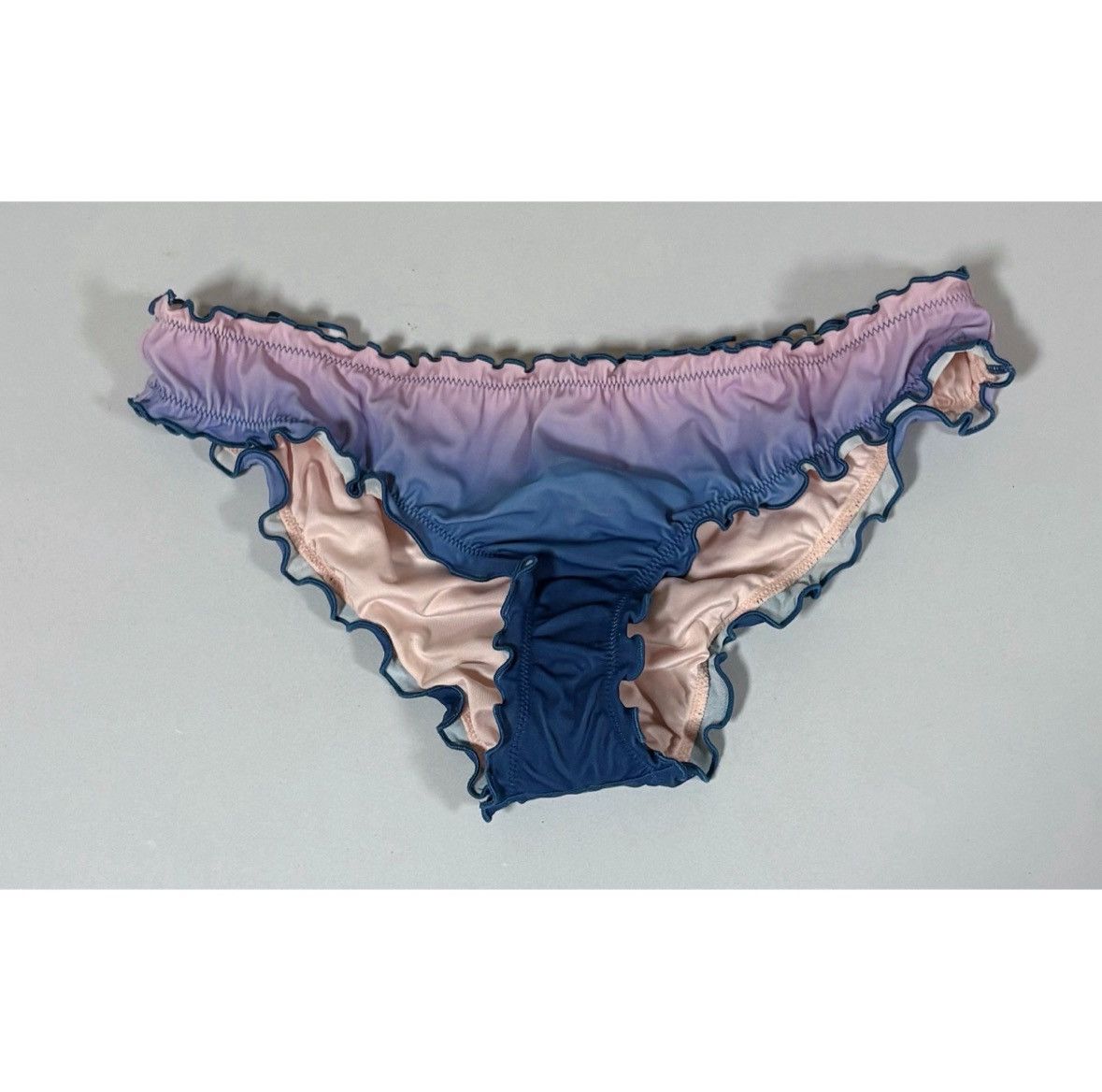 Japanese Brand Purple Ombré Ruched Bikini Bottoms Bathing Suit Size S 💜✨ Size ONE SIZE - 3 Thumbnail
