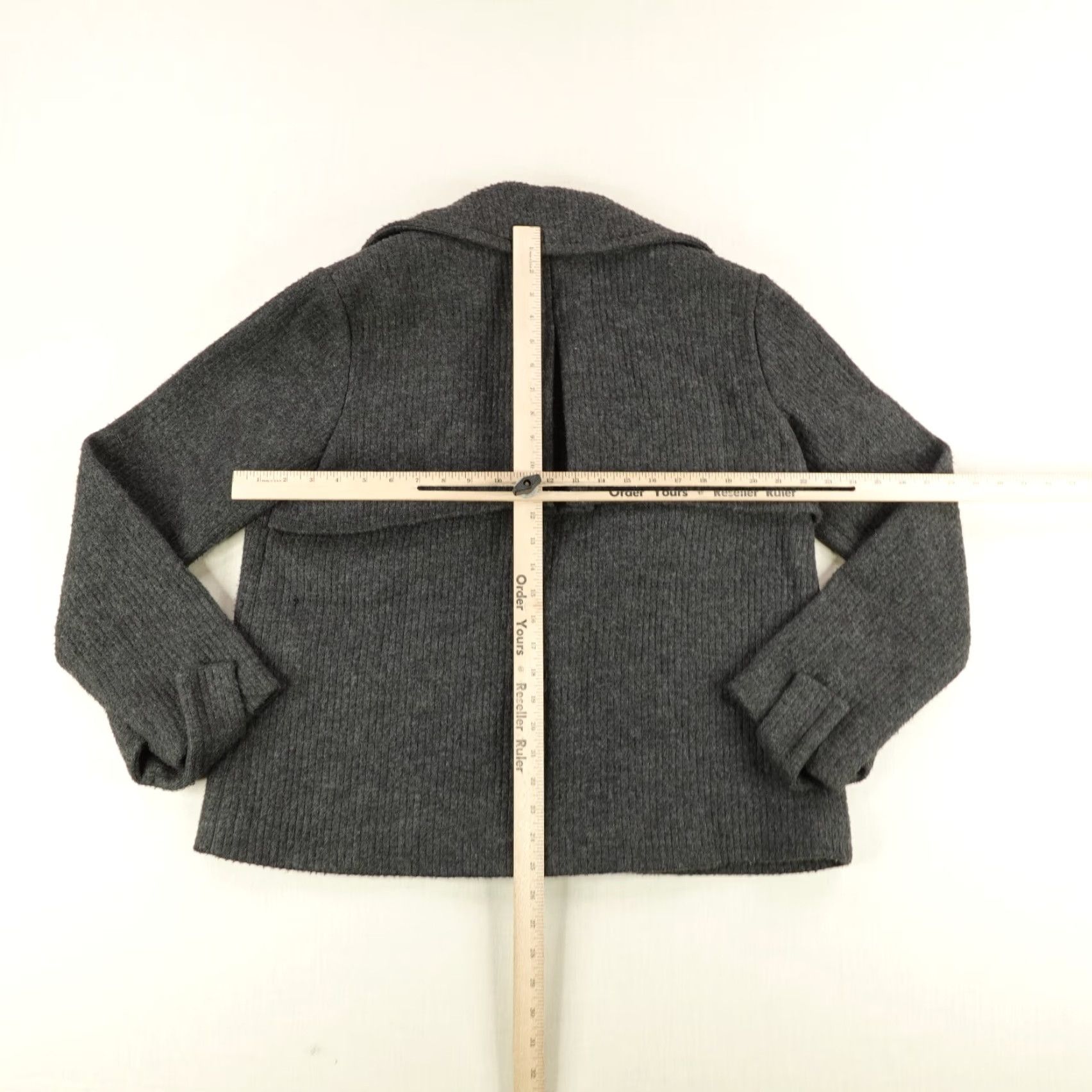 Alexander Wang Alexander Wang Jacket Blazer Womens 8 Gray Wool Pea Coat Button Up Short Vintage Size M / US 6-8 / IT 42-44 - 5 Thumbnail
