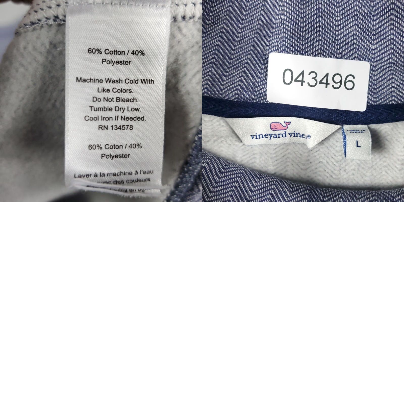 Vineyard Vines VINEYARD VINES Sweater Womens Large Blue Pullover Mock Neck Long Sleeve Knit Top Size L / US 10 / IT 46 - 8 Thumbnail