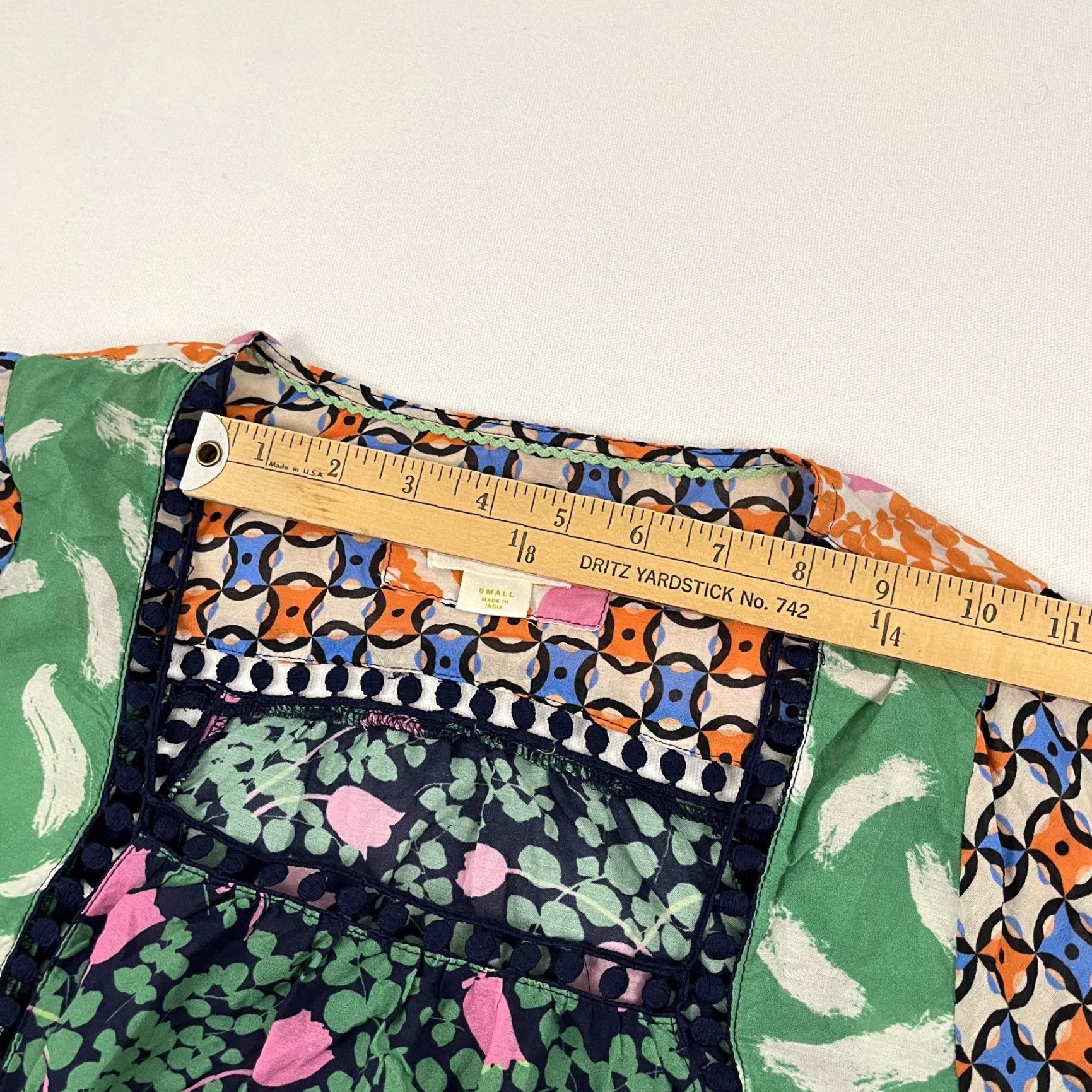 Vintage Maeve by Anthropologie Blouse Womens Small Floral Boho Patchwork Artsy Peasant Size S / US 4 / IT 40 - 6 Thumbnail