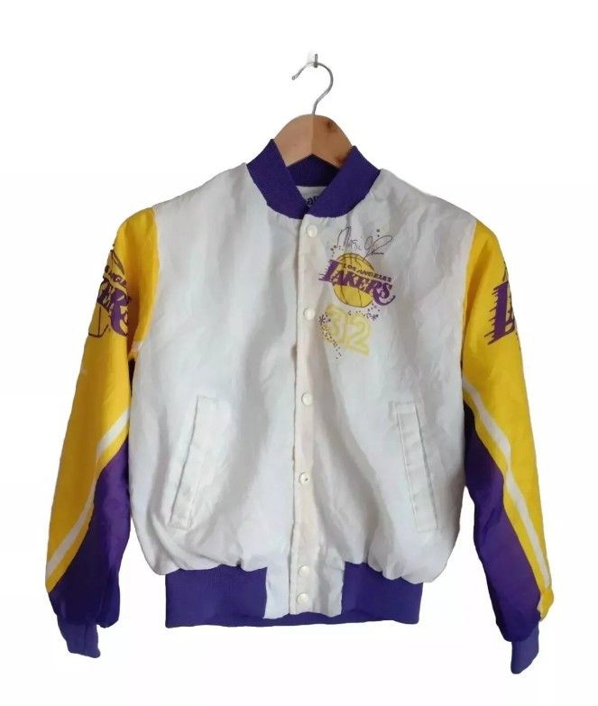 NBA × Vintage Vintage Magic Johnson Chalk Lines 90's nylon Jacket Size US M / EU 48-50 / 2 - 1 Thumbnail
