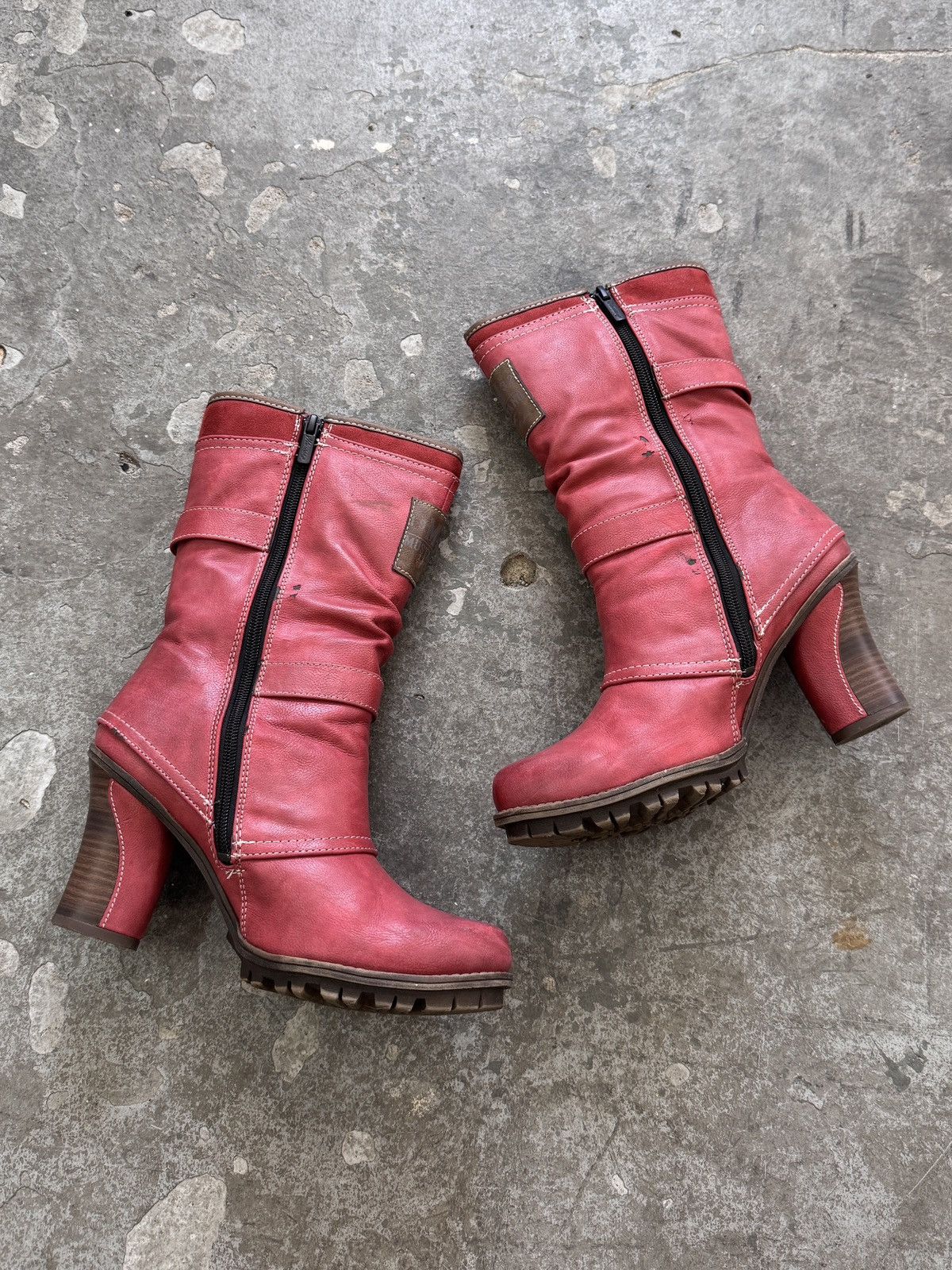 Vintage Mustang Vintage Biker Heel Boots Size US 8 / IT 38 - 4 Thumbnail