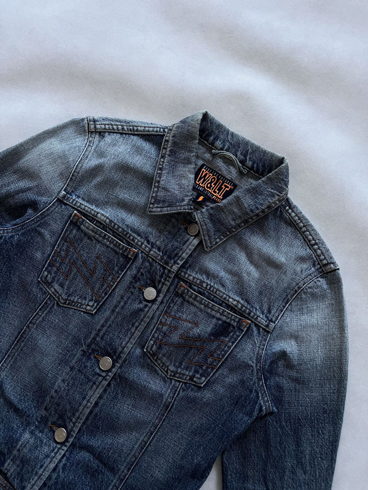 W&LT × Walter Van Beirendonck Walter Van Beirendonck W&LT Washed Denim Trucker Jacket Size S / US 4 / IT 40 - 2 Thumbnail
