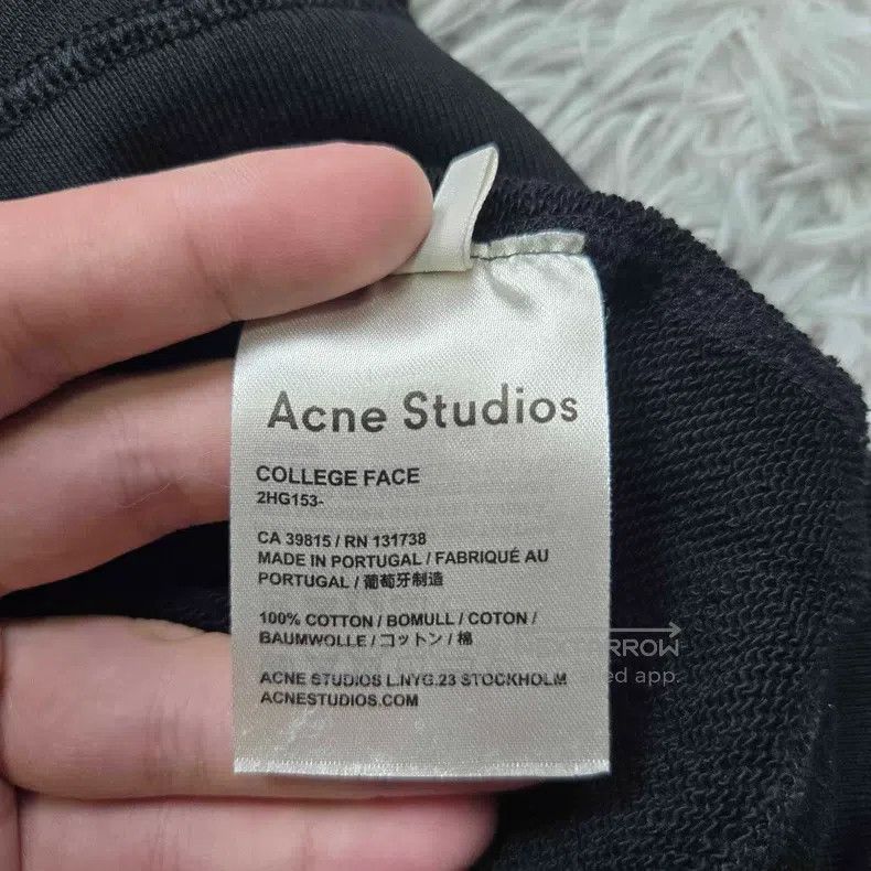 Acne Studios Acne Studios Classic Embroidered Smile Black Washed Sweats Size XXS / US 00 / IT 34 - 6 Thumbnail