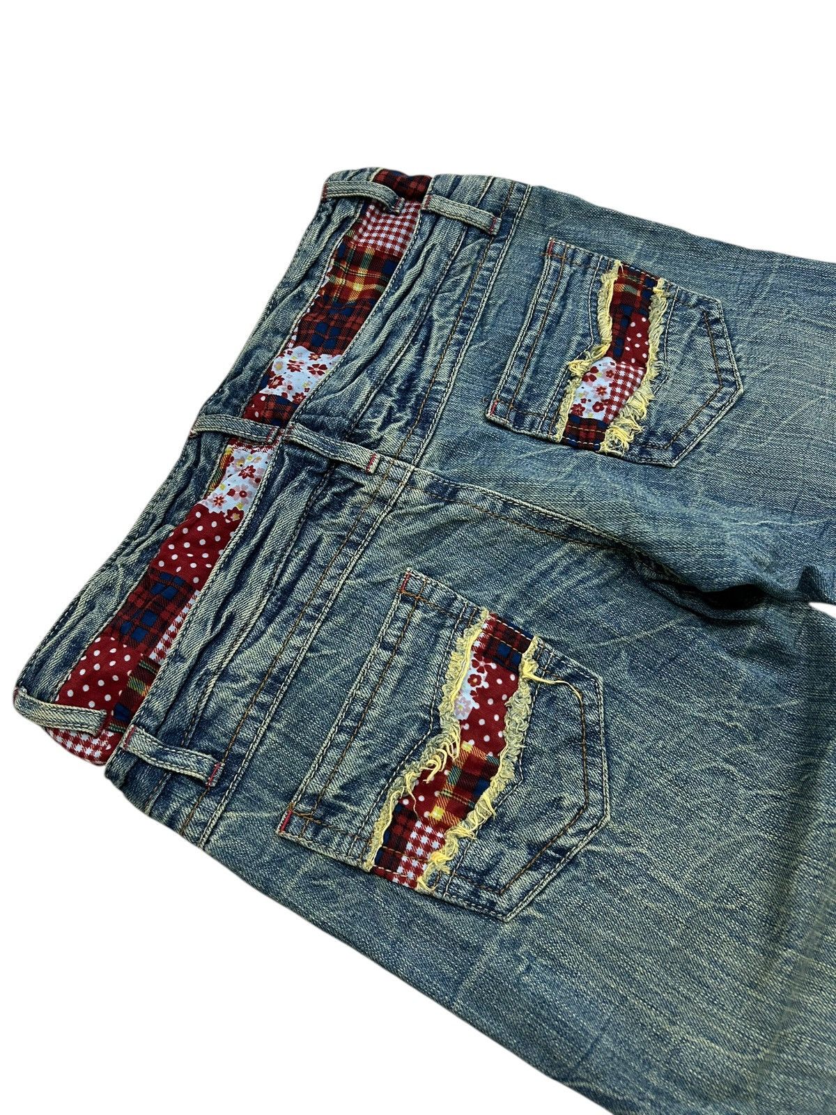 Le Grande Bleu (L.G.B.) Vintage Double Waist Checkered Clawn Marks Distressed Size US 31 - 12 Thumbnail
