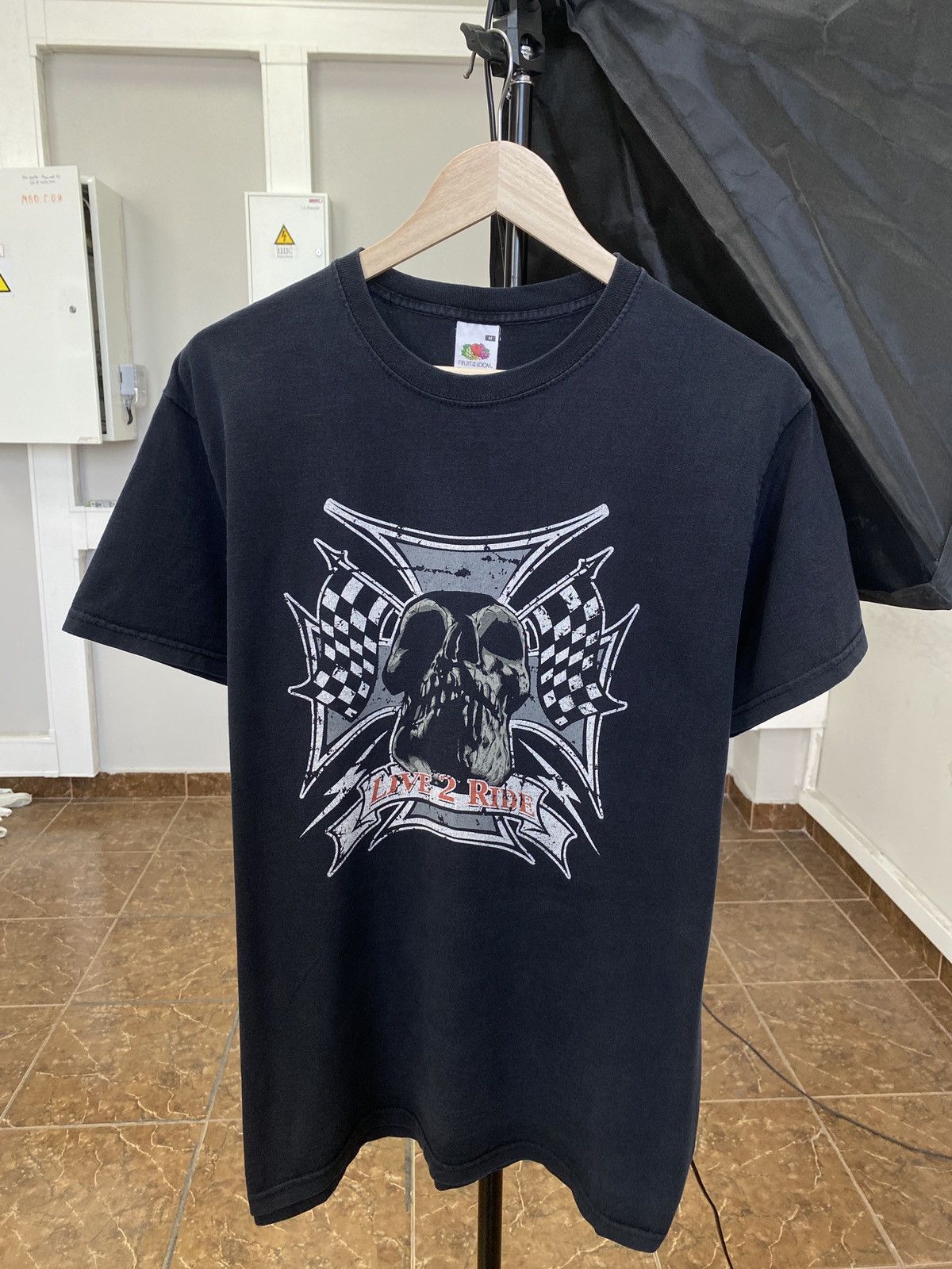Harley Davidson 💀 Vintage 90s Live 2 Ride Choppers West Coast 3d Emblem Size US M / EU 48-50 / 2 - 1 Thumbnail