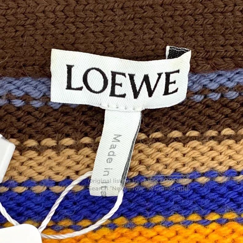Loewe Loewe Color-blocked striped logo embroidered wool single-b Size M / US 6-8 / IT 42-44 - 5 Thumbnail