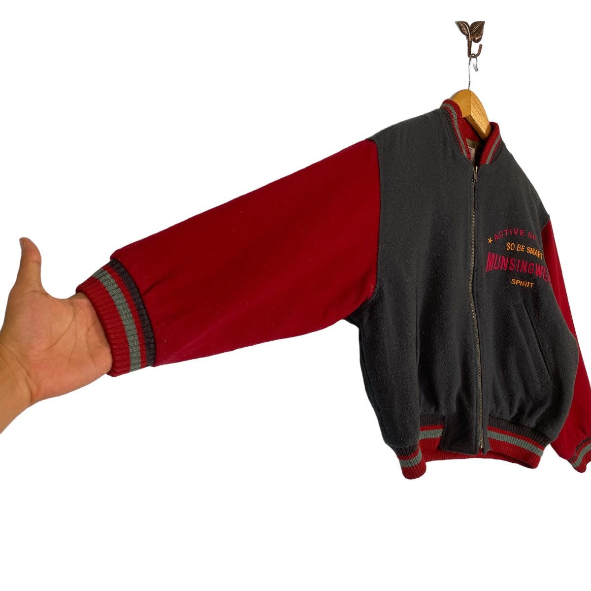 NHL NHL Munsingwear Ice Hockey USA Bomber Jacket Size US S / EU 44-46 / 1 - 9 Thumbnail