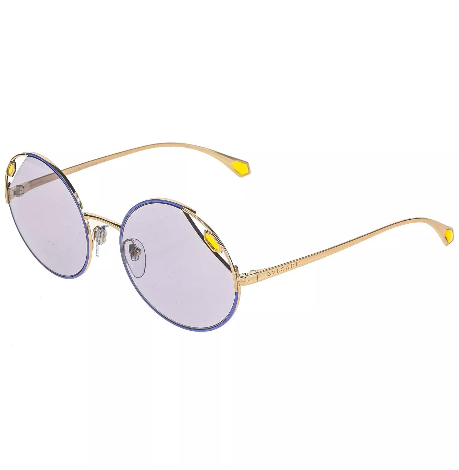 Bvlgari BVLGARI SERPENTEYES BV6159 Blue Lilac Enamel Sunglasses 6159 Size ONE SIZE - 4 Thumbnail
