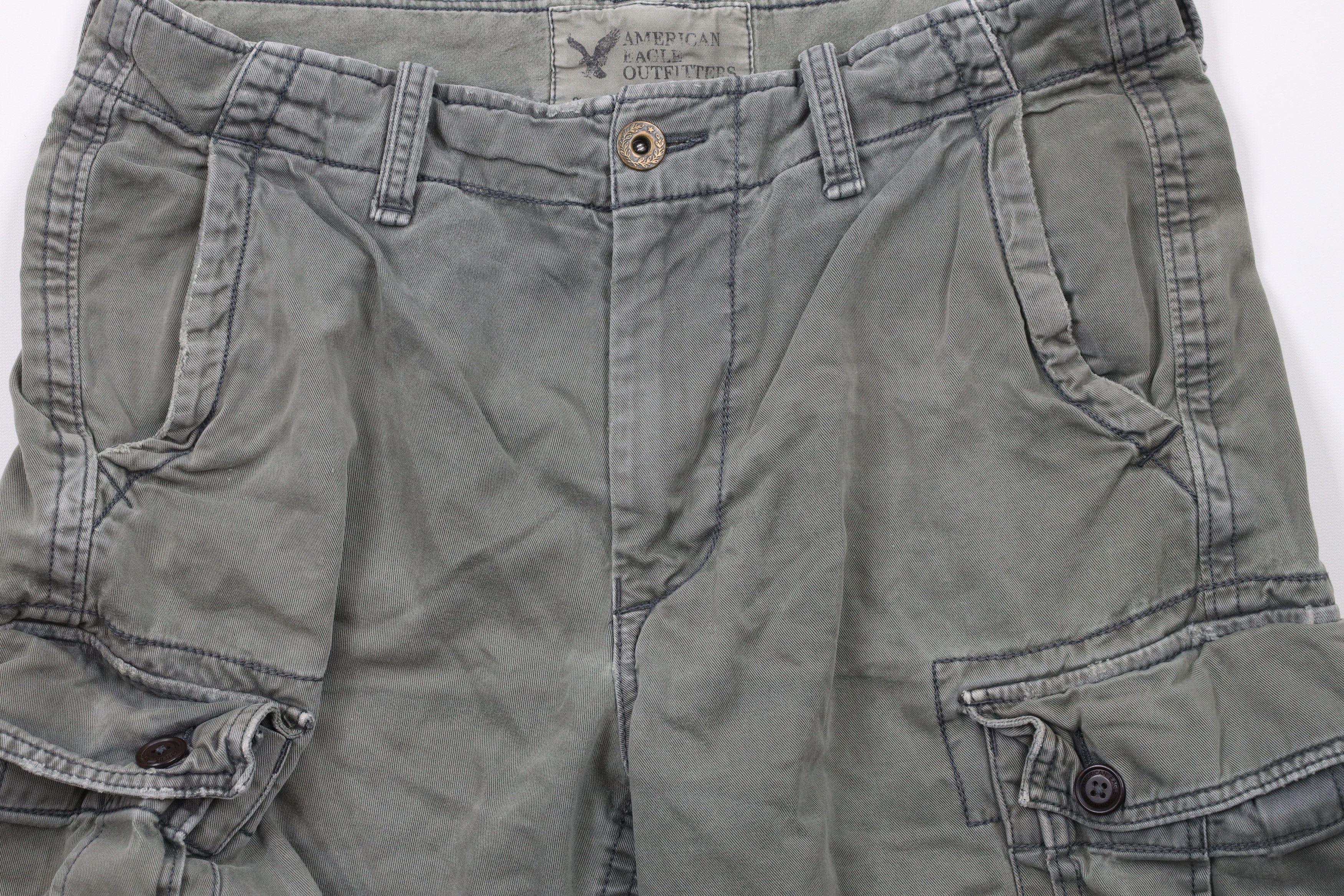 American Eagle Outfitters × Vintage Vintage American Eagle Outfitters Heavyweight Cargo Shorts Size US 34 / EU 50 - 3 Thumbnail