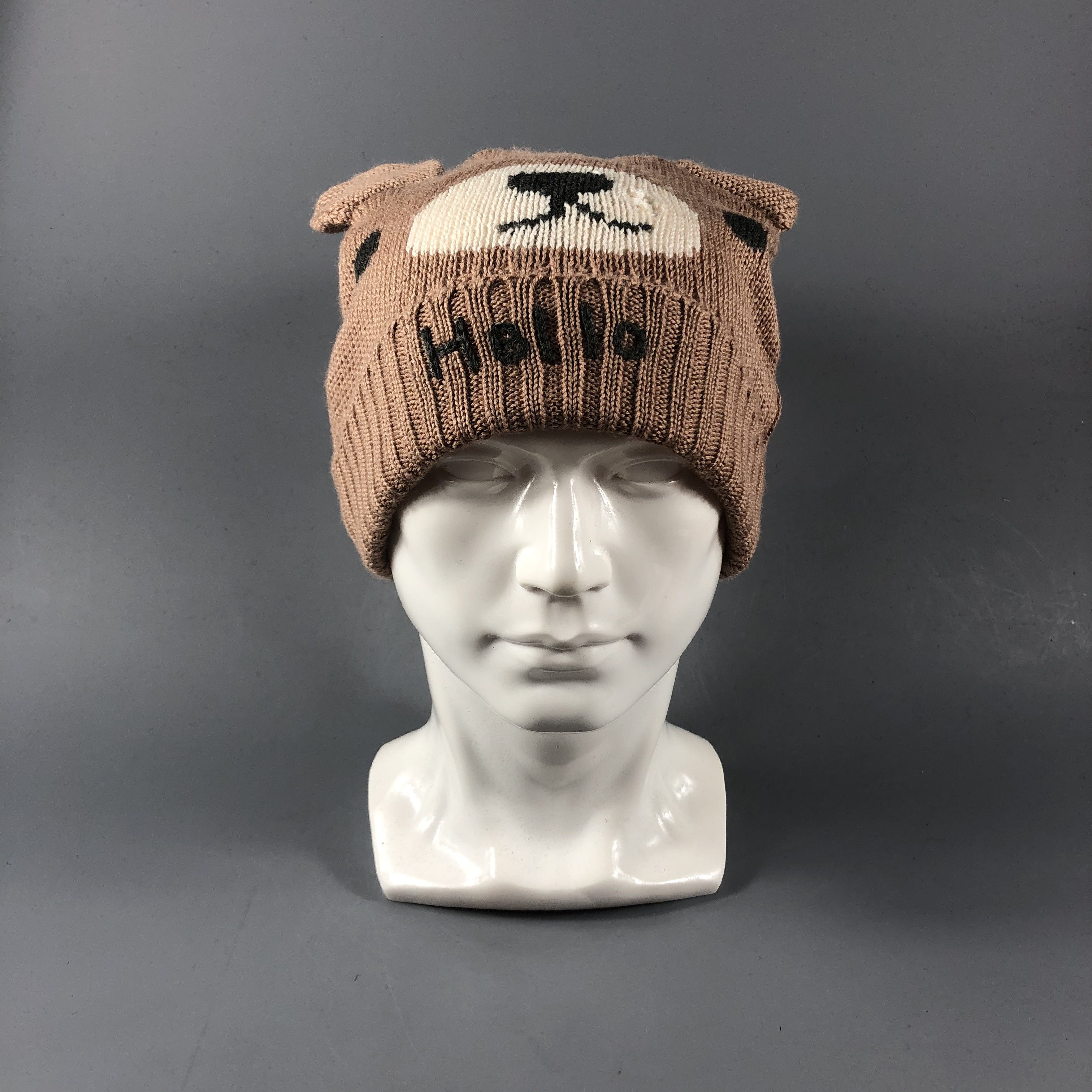 Vintage Selbie Kawaii Bear Beanie Snowcap Snow Hat B721 Size ONE SIZE - 1 Thumbnail