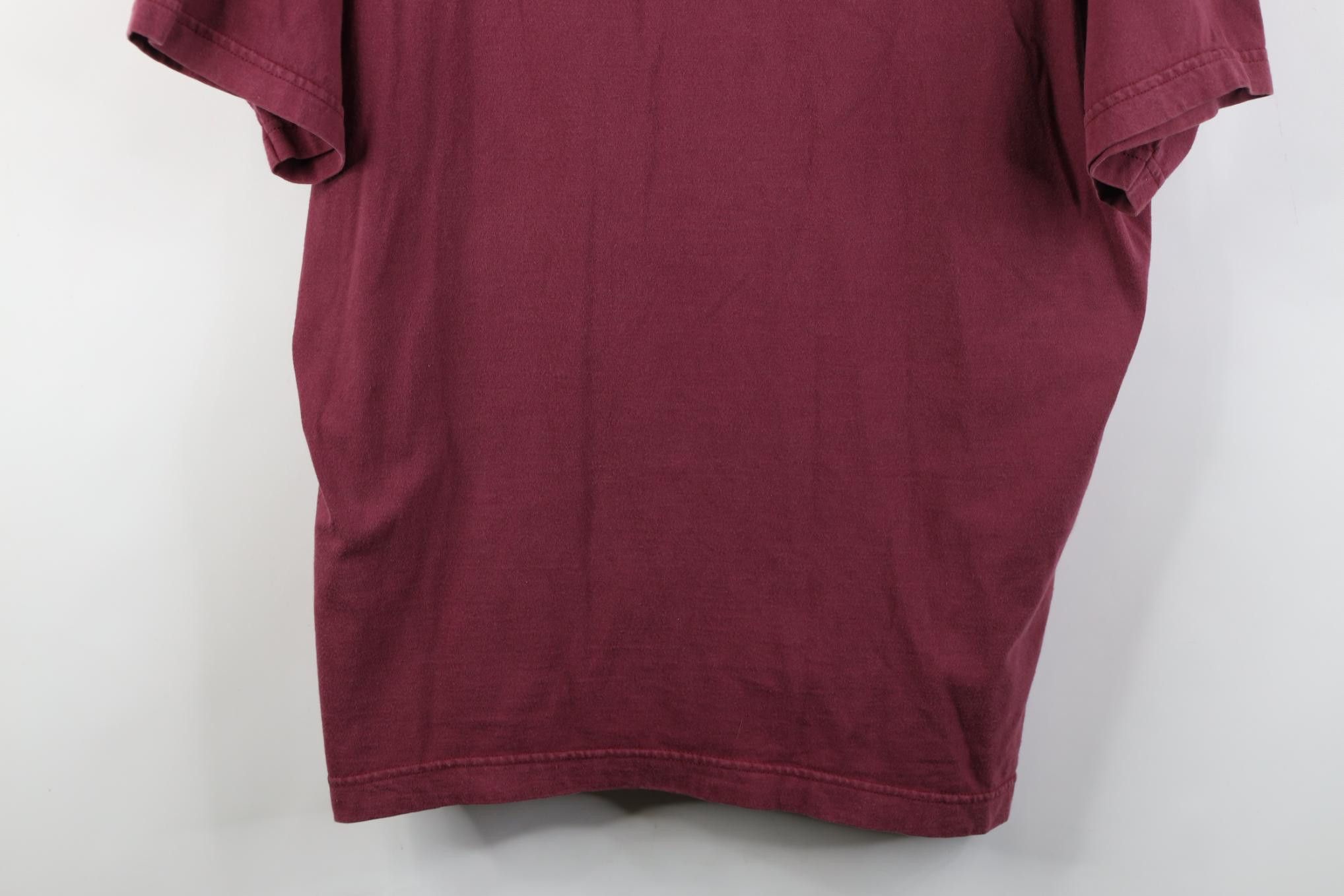 Vintage Vintage 90s Streetwear Cotton Short Sleeve T-Shirt Burgundy Size US XL / EU 56 / 4 - 3 Thumbnail