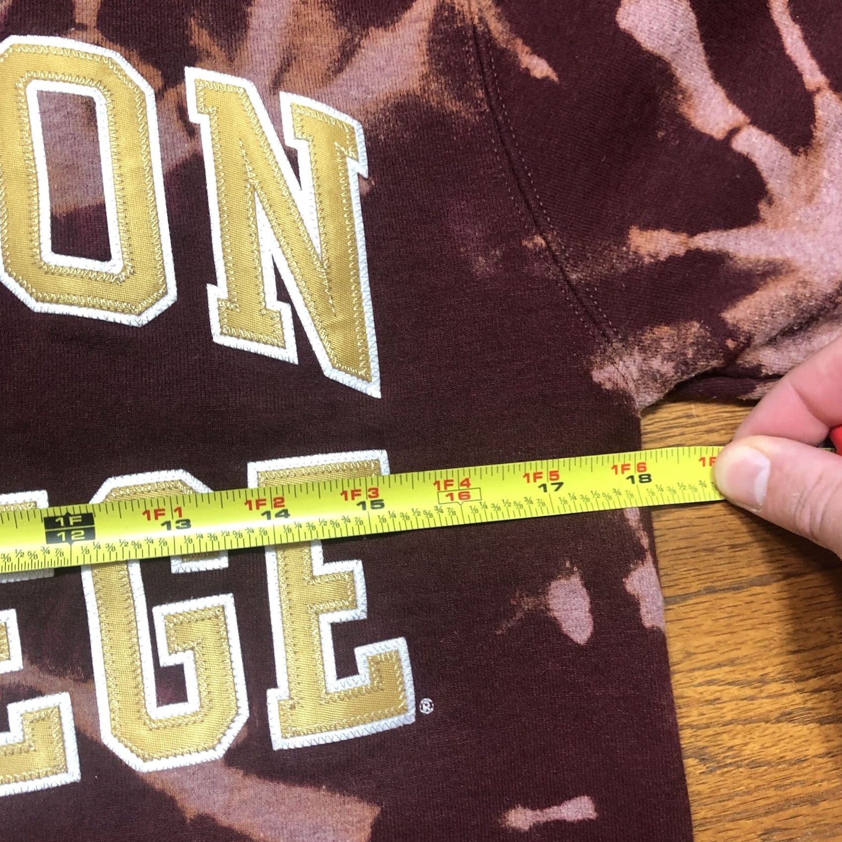 Champion Champion Boston College Eagles Crew Neck Sweatshirt XS Red Tie Dye Acid Wash Size US XS / EU 42 / 0 - 7 Thumbnail