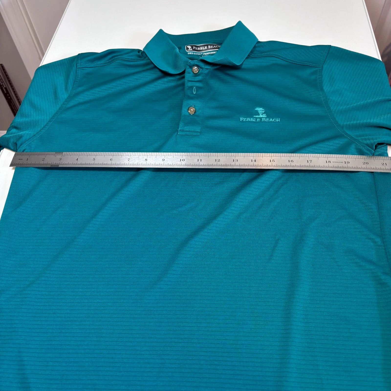 Lone Cypress By Pebble Beach Pebble Beach Golf Polo Shirt Men M Teal Blue Performance Dry Size US M / EU 48-50 / 2 - 6 Thumbnail