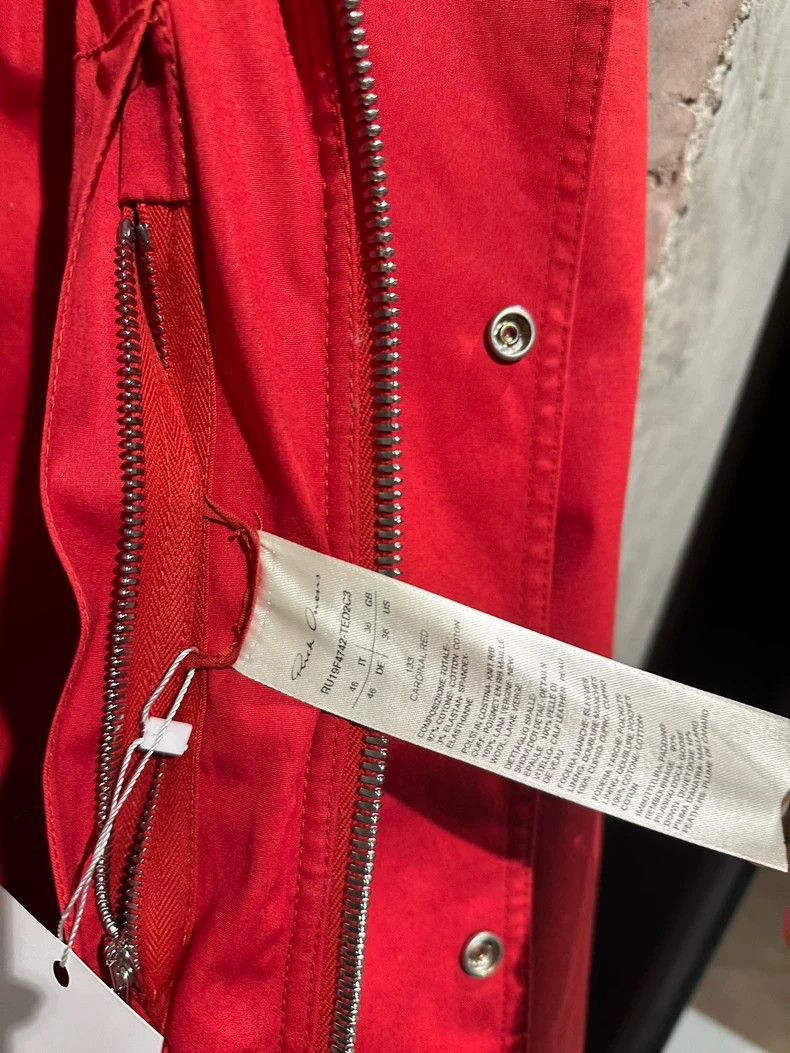 Rick Owens Rick Owens Cardinal Red Larry F/W19 Chain Detailed Cotton D Size US S / EU 44-46 / 1 - 6 Thumbnail
