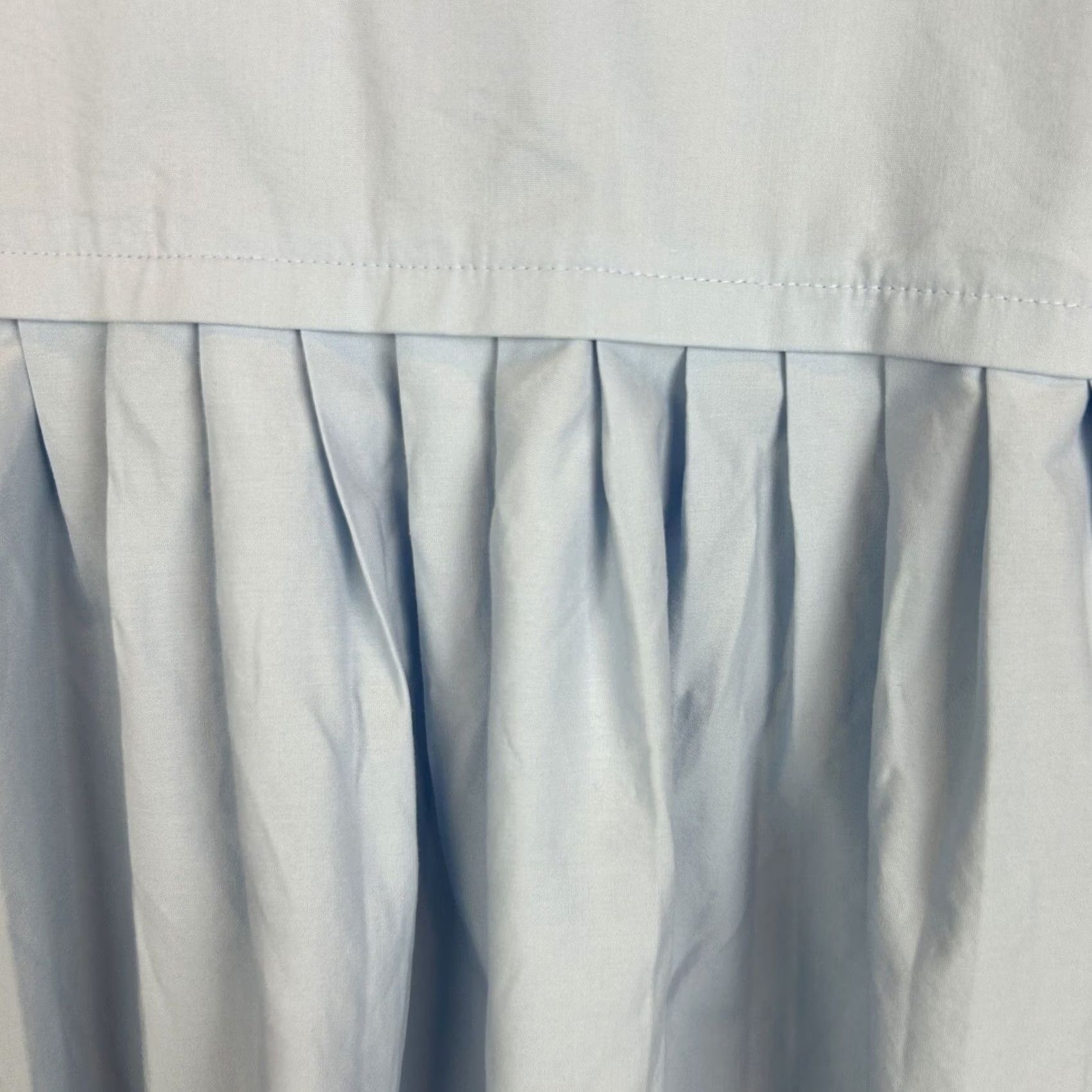 J. Jill J Jill Womans L Light Blue Half Button Tunic Top Blouse Collar Lagenlook Size L / US 10 / IT 46 - 6 Thumbnail