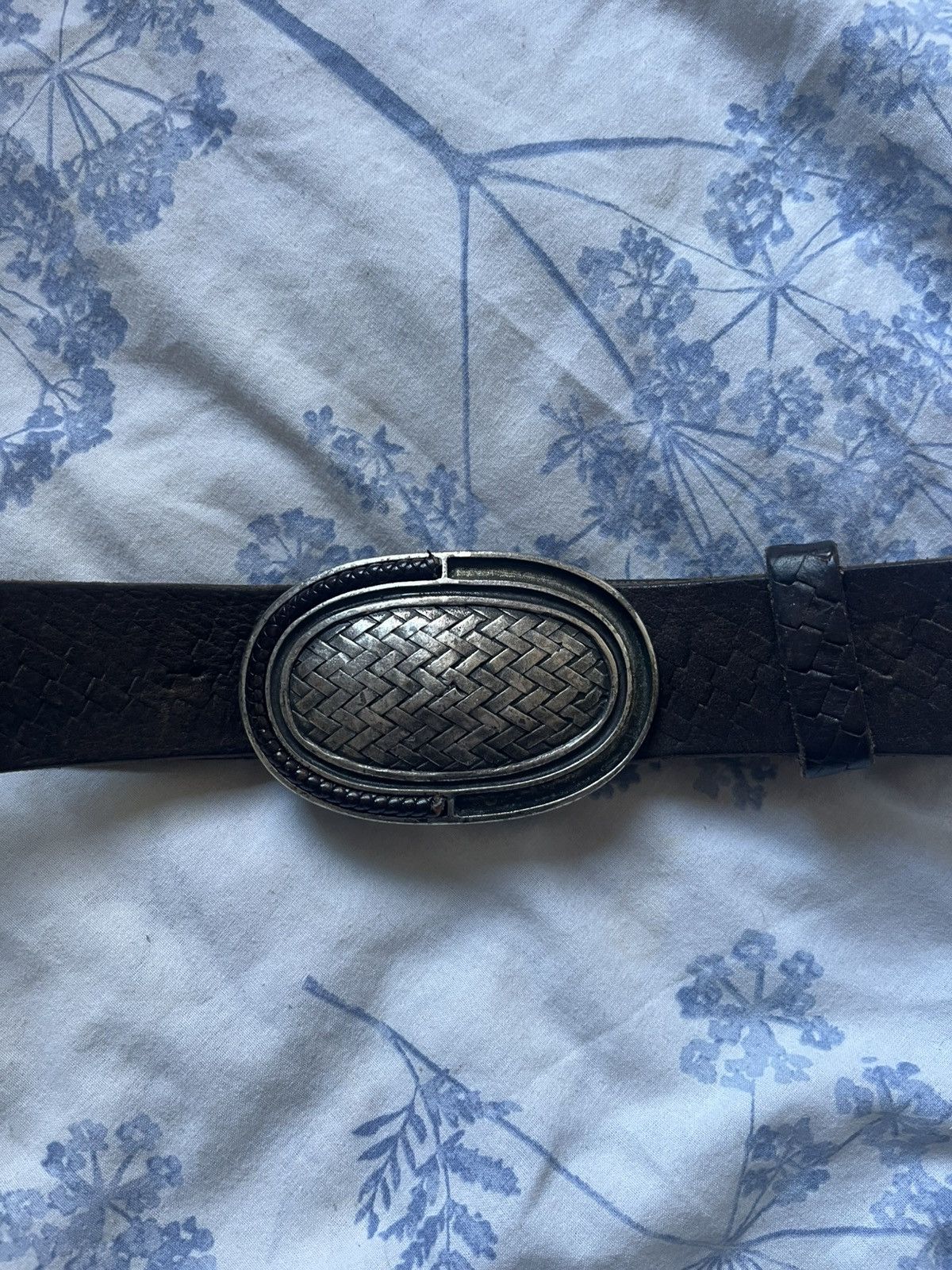 Marlboro Classics Vintage Marlboro Classics brown leather belt silver buckle Size ONE SIZE - 9 Thumbnail