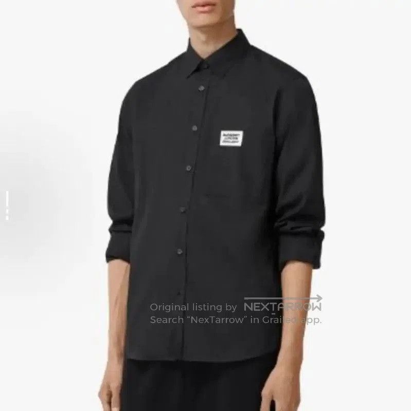 Burberry Burberry Black Cotton Men's Long Sleeve Shirt. Size US L / EU 52-54 / 3 - 2 Thumbnail