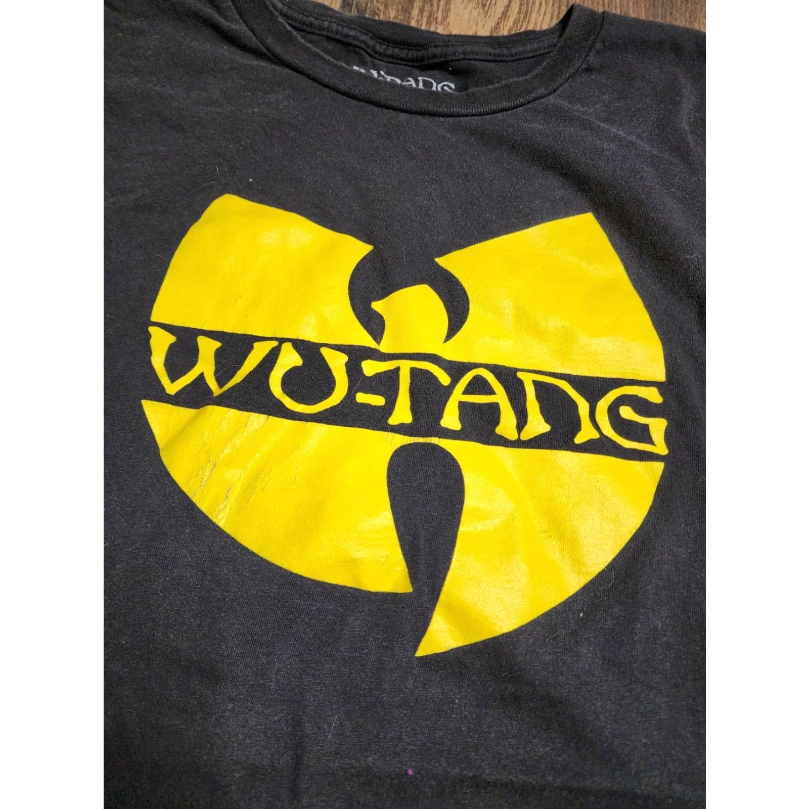 Logo 7 VINTAGE Wu Tang Clan Logo T-Shirt Men XL Black Hip Hop Rap 90s Graphic Crew Neck Size US XXL / EU 58 / 5 - 5 Thumbnail