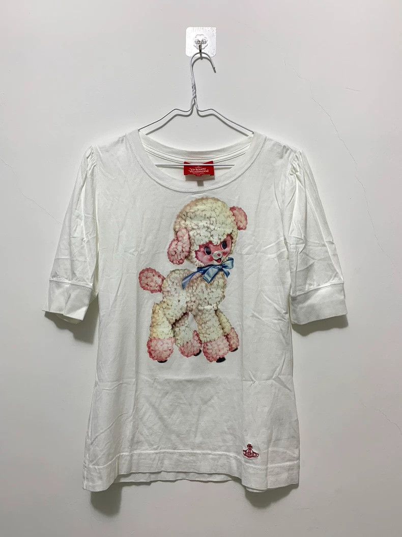 Vivienne Westwood Vivienne Westwood size00 White lamb print short sleeve T-sh Size M / US 6-8 / IT 42-44 - 4 Thumbnail