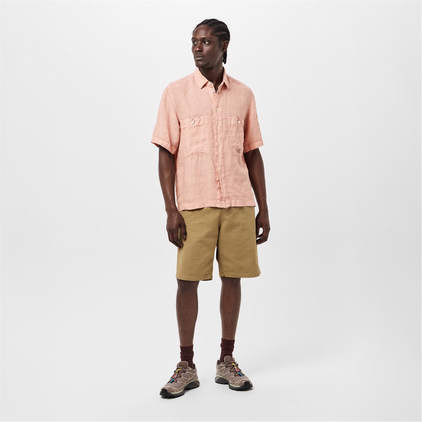 C.P. Company o1g2r1mq0426 Boxy Short Sleeve Shirt in Misty Rose Size US S / EU 44-46 / 1 - 6 Thumbnail