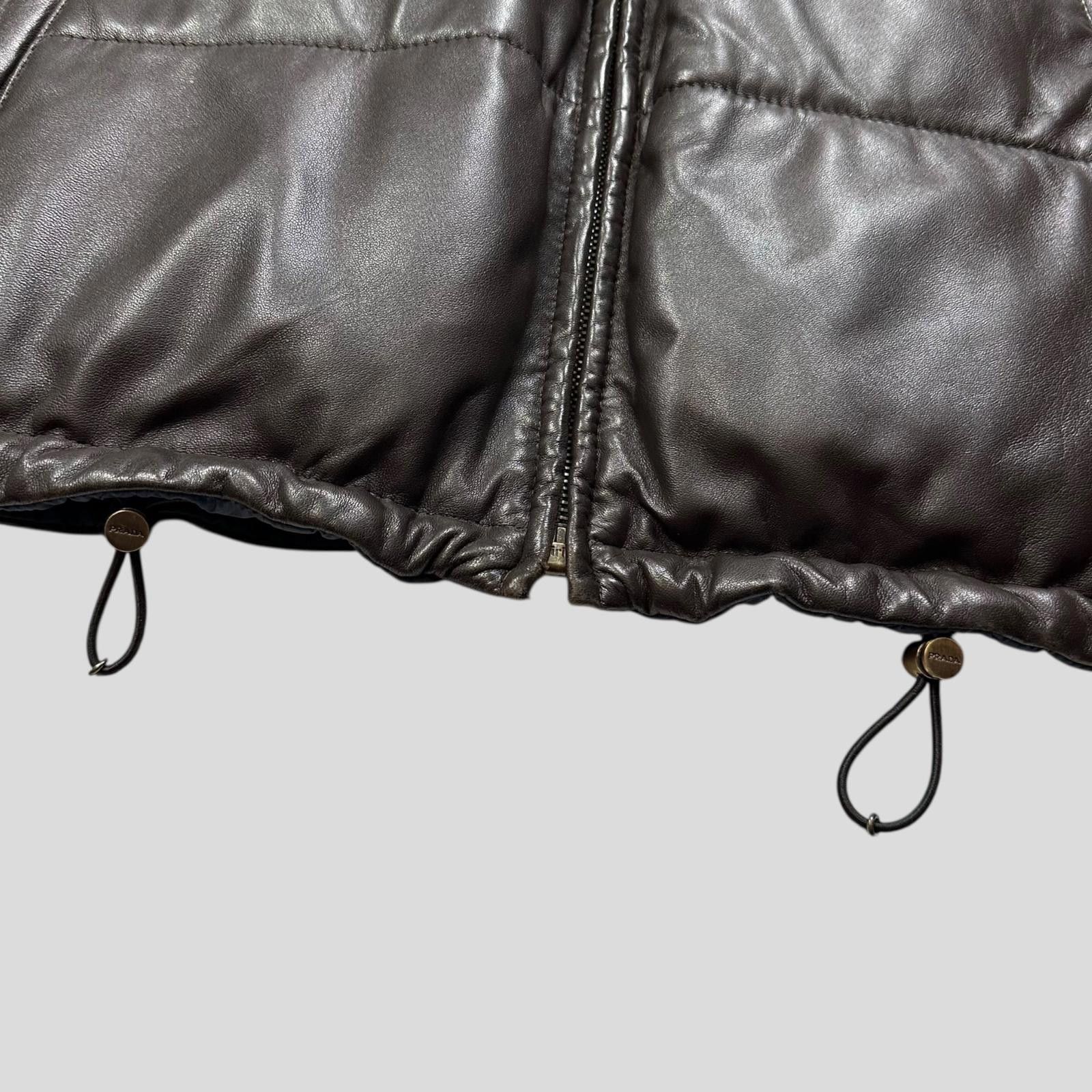 Prada Prada 2012 Leather Reversible Logo Nylon Puffer Jacket - L Size US L / EU 52-54 / 3 - 10 Thumbnail