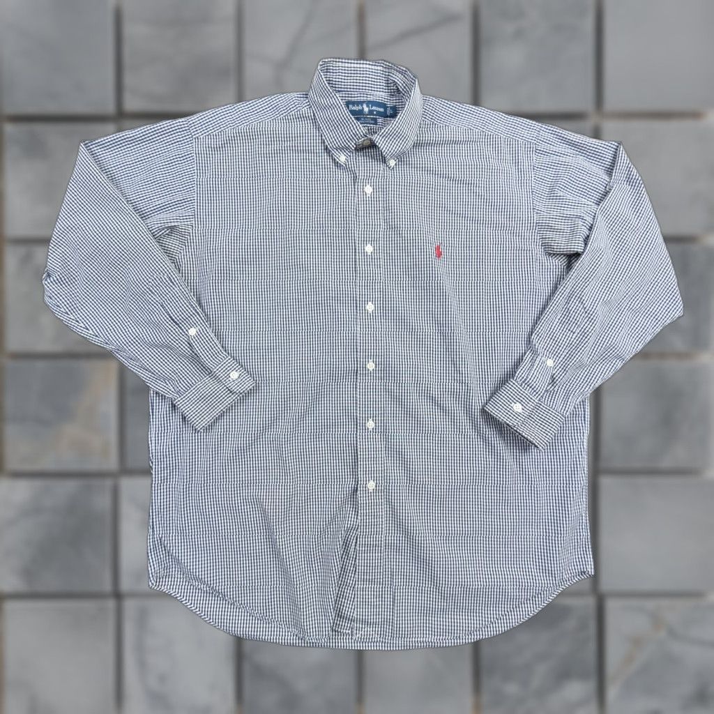 Ralph Lauren Ralph Lauren Shirt Men Large Blue Navy Blake Long Sleeve Button-Down Check Size US L / EU 52-54 / 3 - 1 Thumbnail
