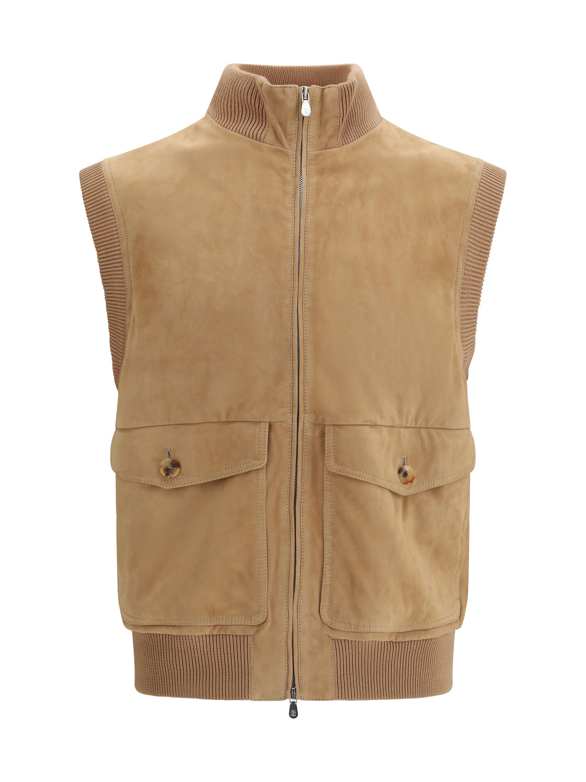 Brunello Cucinelli Suede Vest Size US XL / EU 56 / 4 - 1 Thumbnail