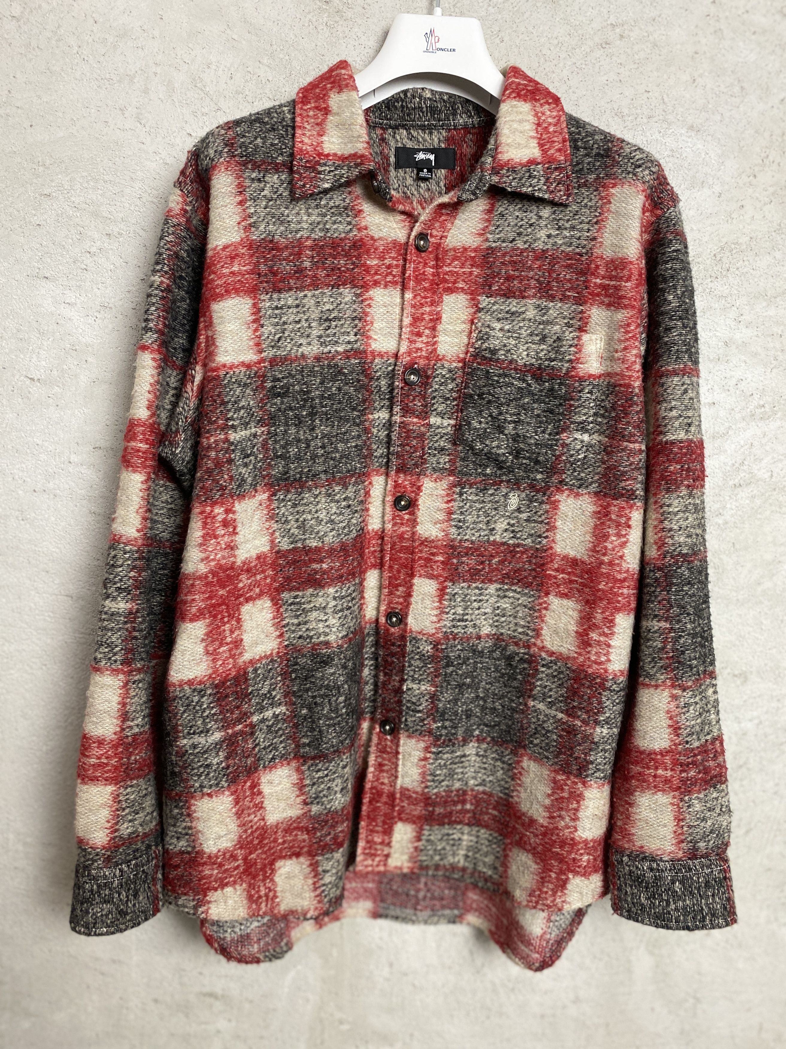 Stussy Stussy plaid knit fleece shirt button ups skate rap Size US S / EU 44-46 / 1 - 1 Thumbnail