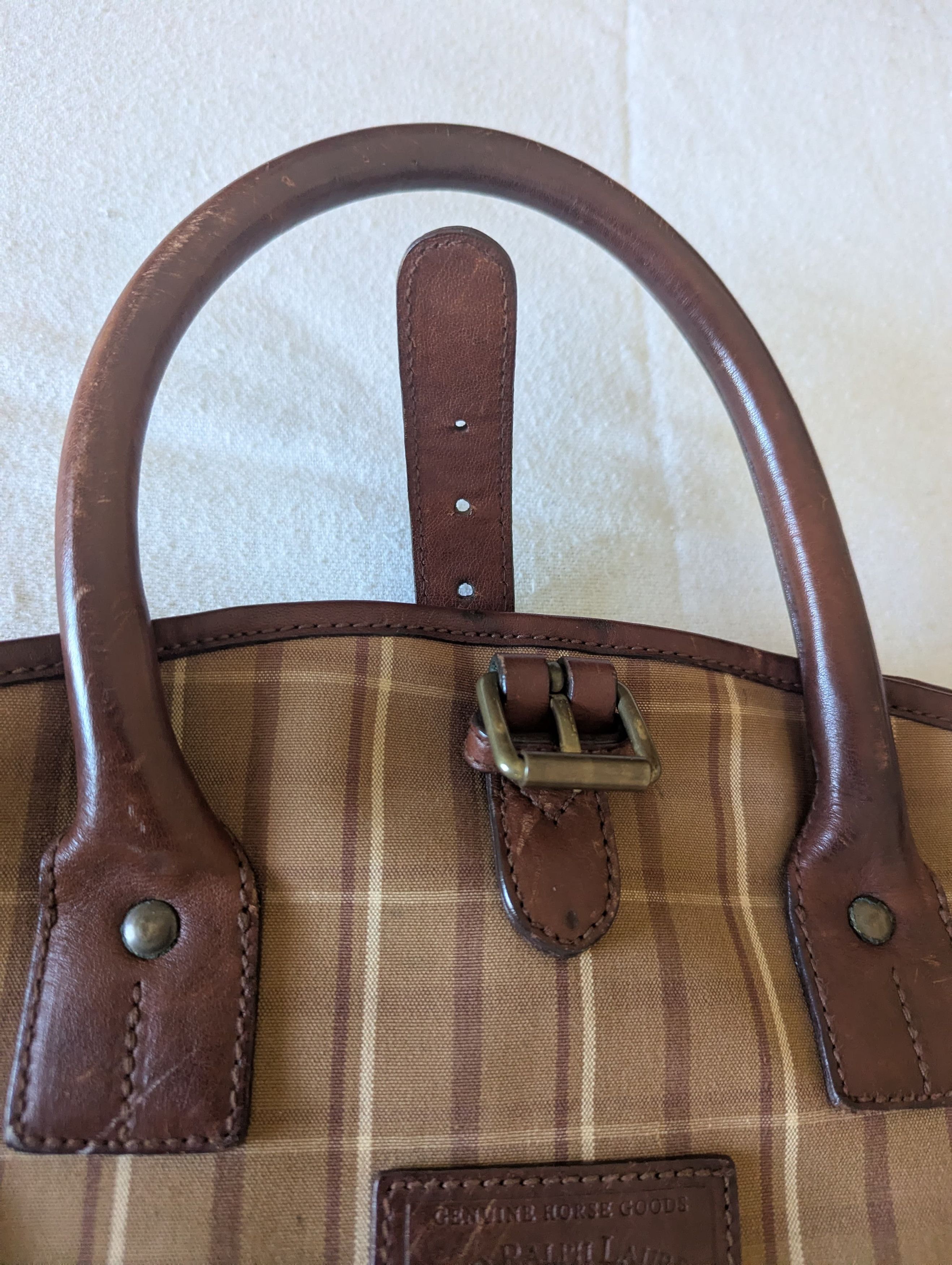 Ralph Lauren Vintage Ralph Lauren plaid with Leather Trim Bag Size ONE SIZE - 7 Thumbnail