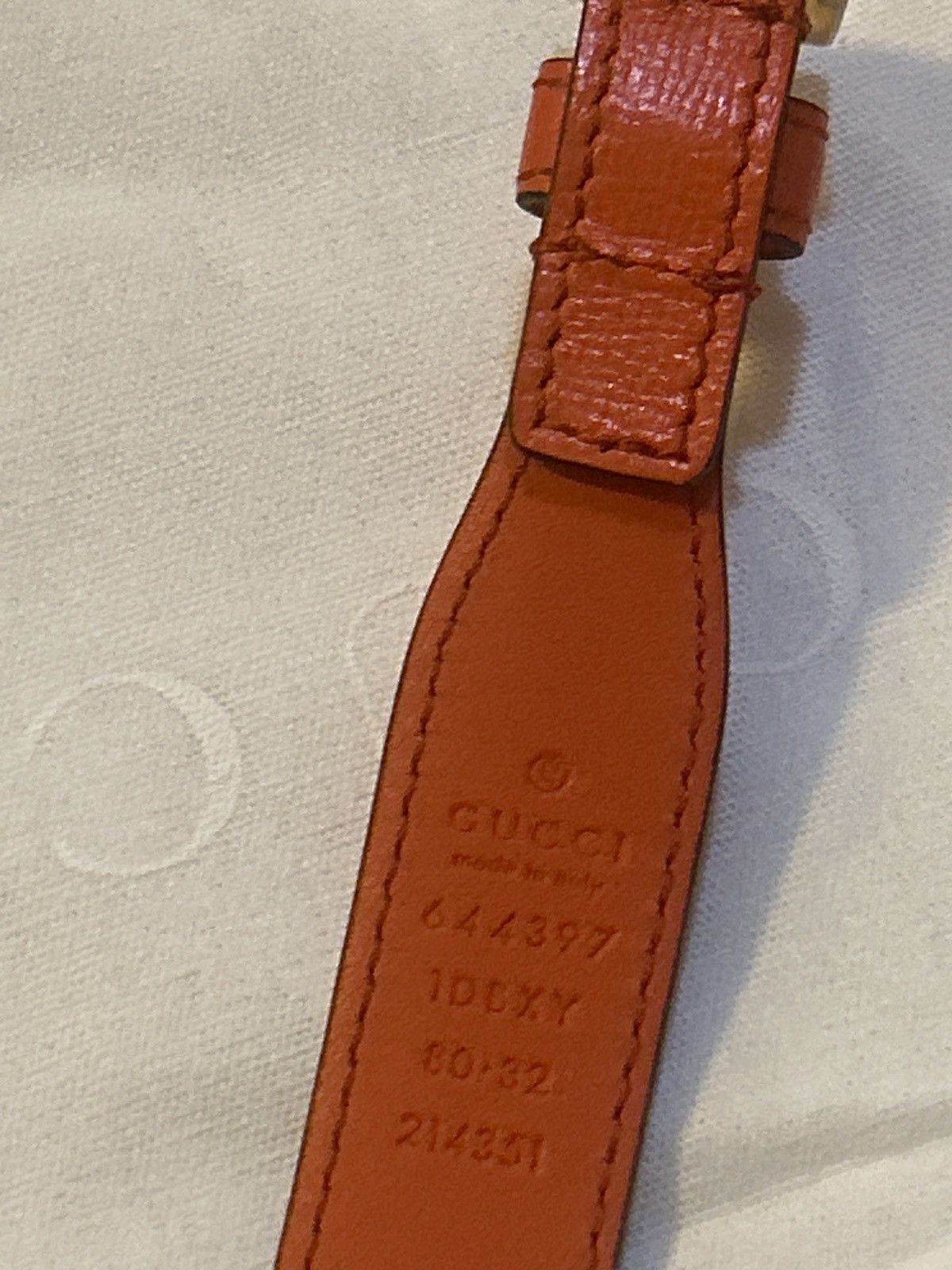 Gucci Gucci Horsebit Leather Belt Orange Size 32 - 5 Thumbnail