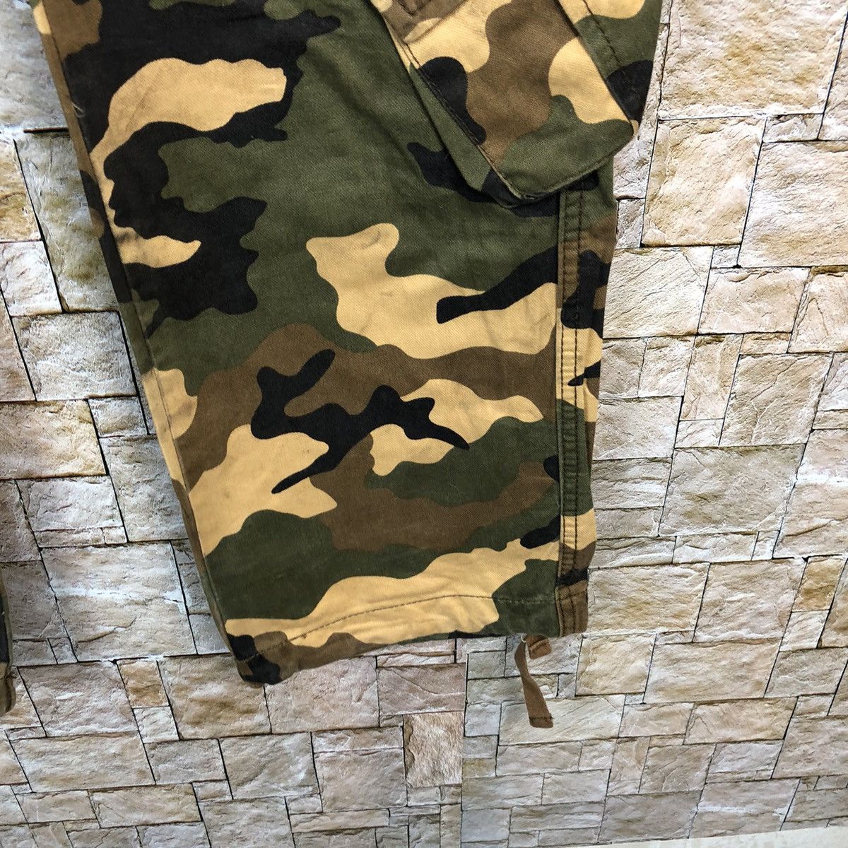 Japanese Brand Matchstick Camo Brown Cargo Multipocket Pants #A138 Size US 31 - 15 Thumbnail