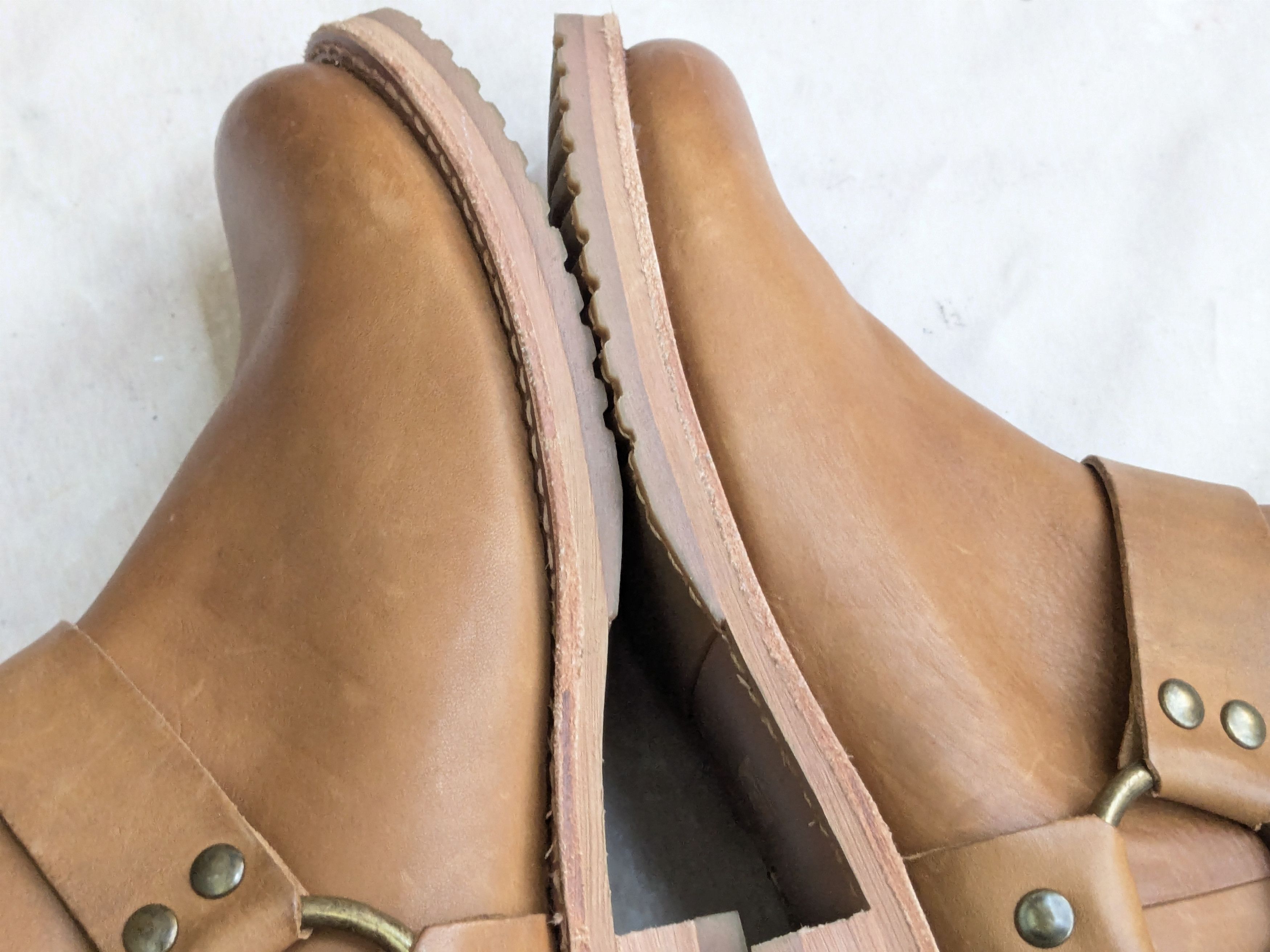 Frye Frye Harness Boots Brown 8 Leather Buckle Punk Size US 8 / EU 41 - 5 Thumbnail