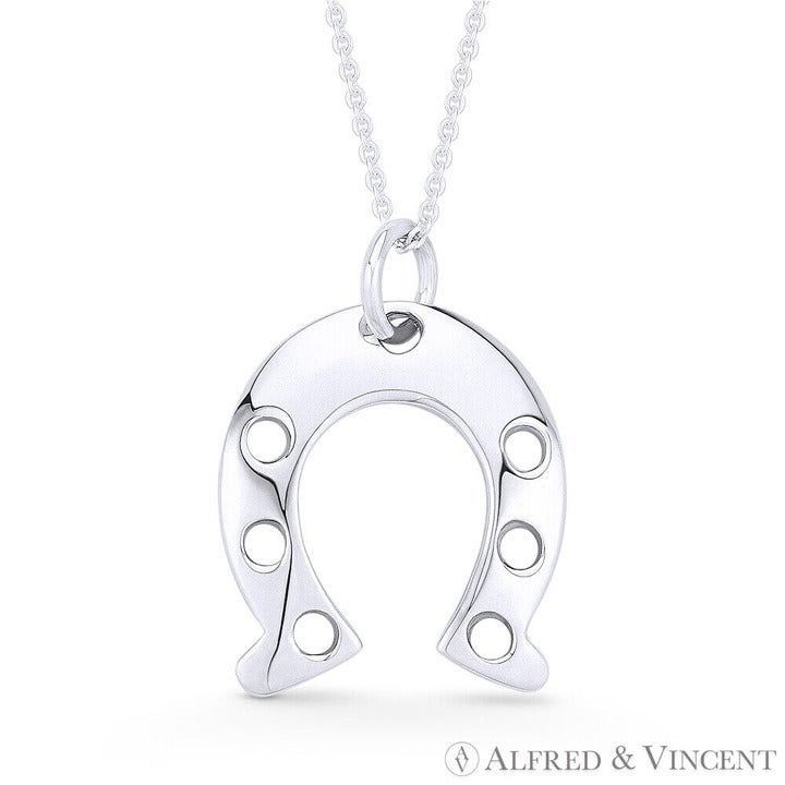 Other Horseshoe Luck Charm Pendant in .925 Sterling Silver Size ONE SIZE - 1 Preview